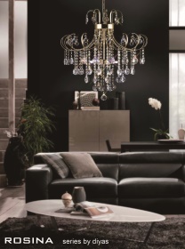 Rosina Crystal Ceiling Lights Diyas Contemporary Chandeliers Rosina Crystal Ceiling Lights Diyas Contemporary Chandeliers